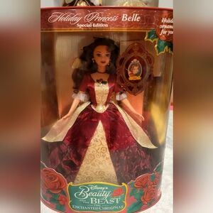 Disney Holiday Princess Belle Doll - Red and Gold